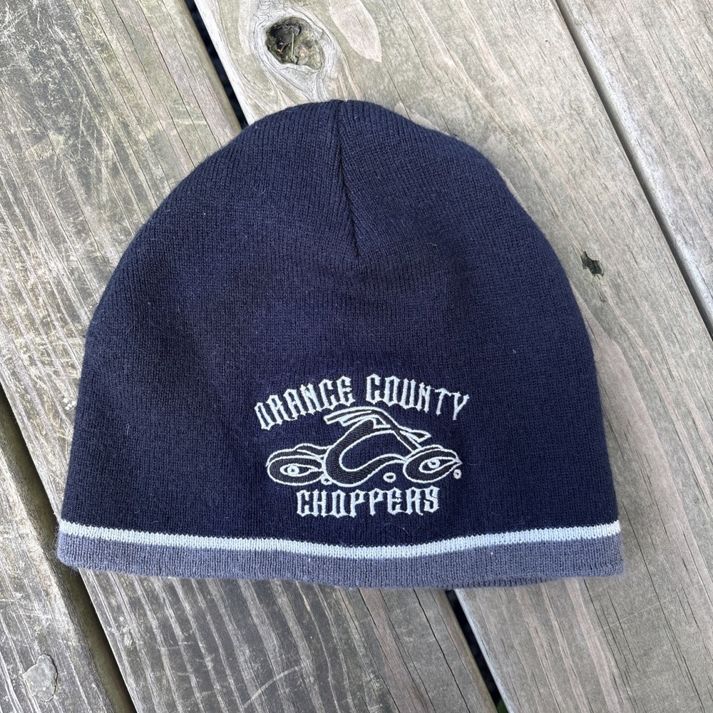 OCC Beanie Orange County Choppers Black Winter Hat Biker Bikercore Motorcycle